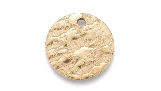 copy of Pendentif 15mm acier argent texturé