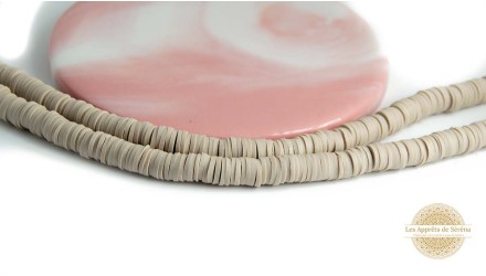 Perles heishi 6mm  pastels x 100 pâte polymère pastel