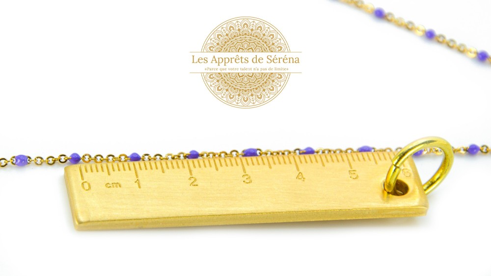 copy of Chaîne acier 304 dorée émaillée rouge 1.5mm