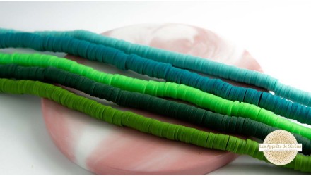 copy of Perles heishi 6mm  pastels x 100 pâte polymère pastel