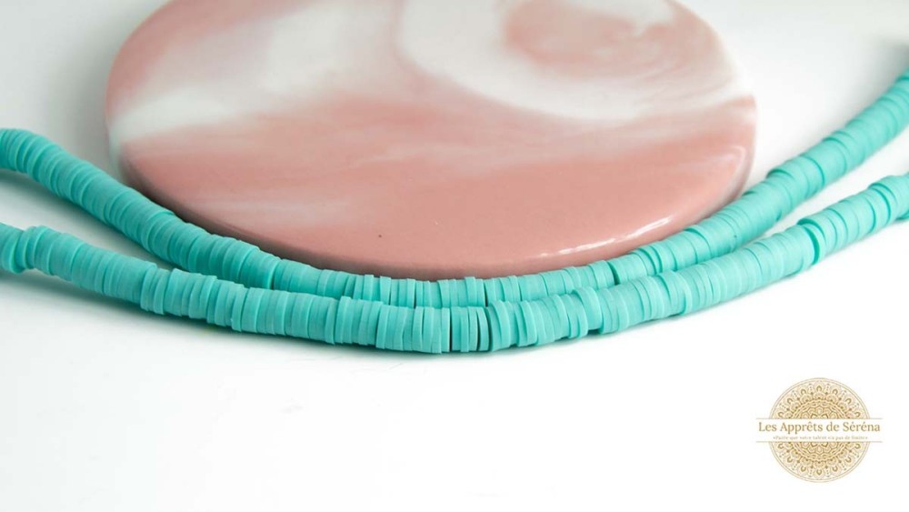 copy of Perles heishi 6mm  pastels x 100 pâte polymère pastel