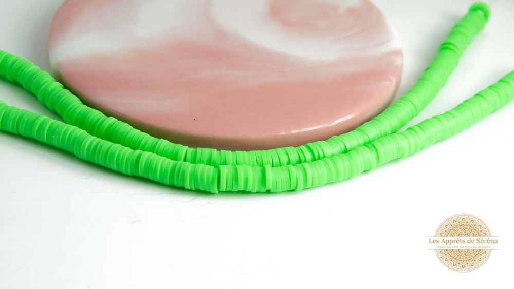 copy of Perles heishi 6mm  pastels x 100 pâte polymère pastel