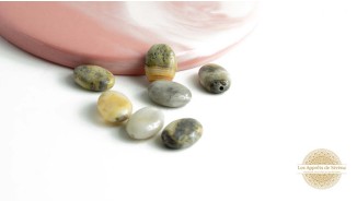Perle ovale en agate crazy 13x10mm classe A