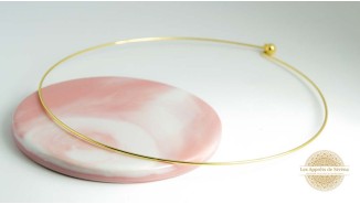Support collier torque en laiton couleur or