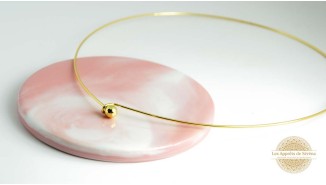 Support collier torque en laiton couleur or