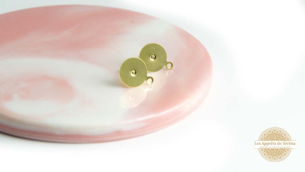 Puces d'oreille supports ronds 12mm