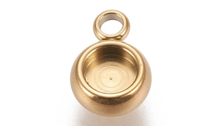 Pendentifs supports cabochon 04mm acier