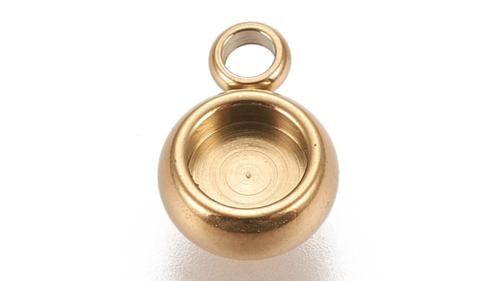 Pendentifs supports cabochon 04mm acier