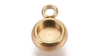 Pendentifs supports cabochon 04mm acier
