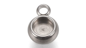 Pendentifs supports cabochon 04mm acier