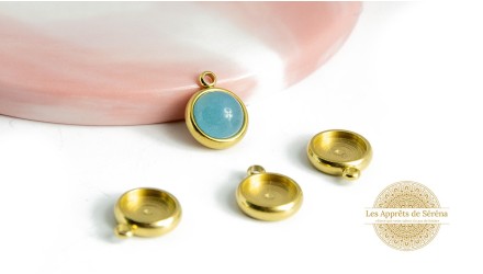 Pendentifs supports cabochon 08mm acier