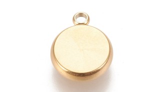 supports cabochon 08mm acier inoxydable or