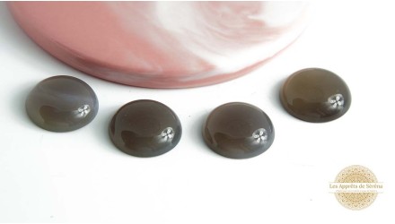 Cabochon 20mm en agate nuage naturelle
