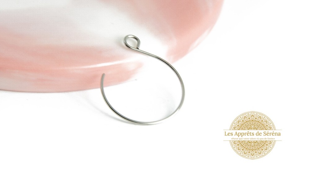 copy of Crochet rond pour boucles d'oreille en acier inoxydable or