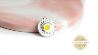copy of pendentif médaillon support pour cabochon 4mm acier inoxudable plaqué or