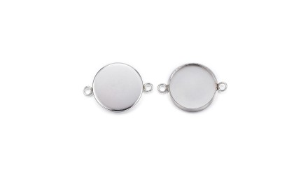 copy of Connecteurs support cabochon 12mm acier couleur or