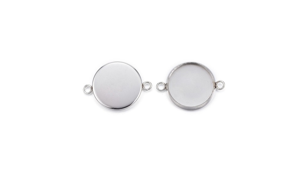 copy of Connecteurs support cabochon 12mm acier couleur or