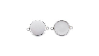 copy of Connecteurs support cabochon 12mm acier couleur or