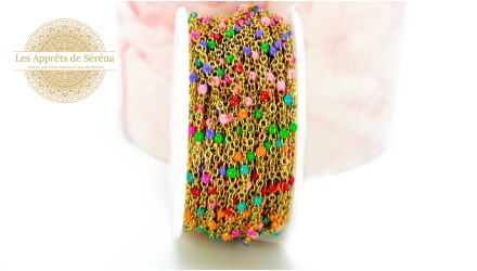 chaine acier multicolore