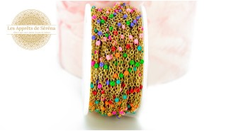 chaine acier multicolore