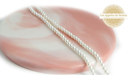 Perle ronde en nacre naturelle 3mm