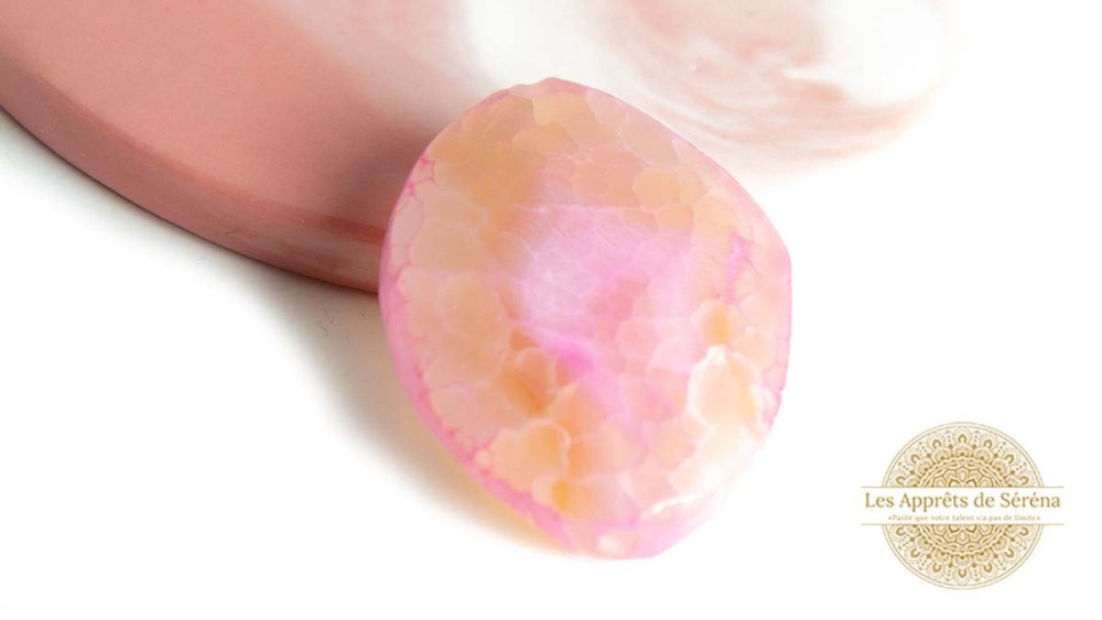 AGATE DE FEU ROSE