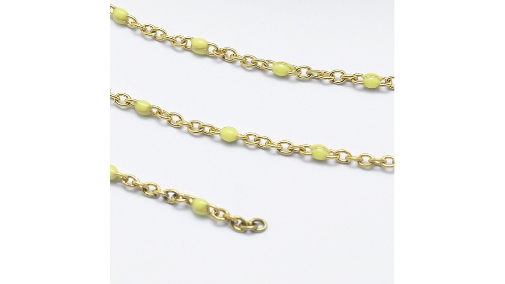 chaine acier jaune