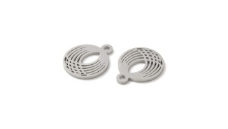 Pendentif rond volute en acier inoxydable