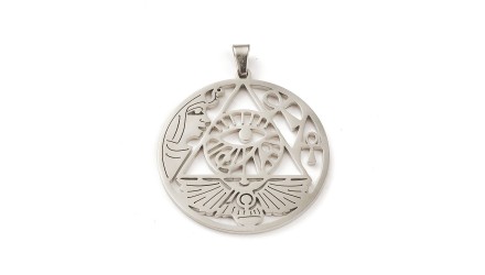 Grand pendentif œil d'Horus et croix ankh