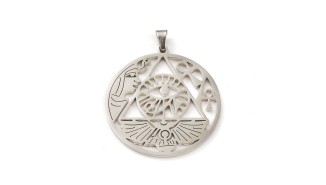Grand pendentif œil d'Horus et croix ankh