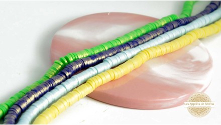 Perles Heishi 6mm tons froids