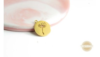 copy of Pendentif feuille en acier inoxydable plaqué or 18k