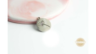 copy of Pendentif feuille en acier inoxydable plaqué or 18k