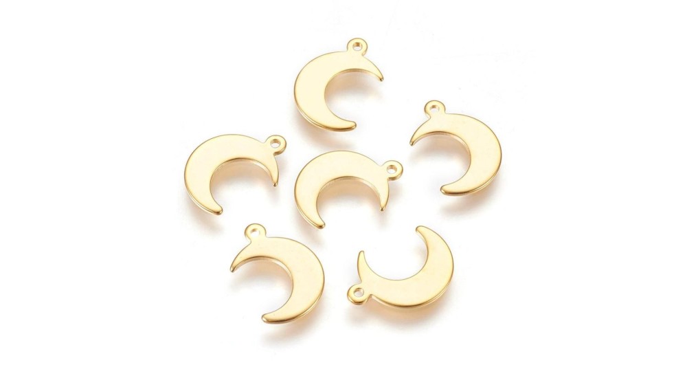 pendentif acier or