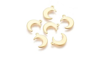 pendentif acier or
