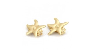 Clips d'oreille étoiles de mer zamak or