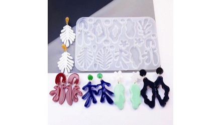 Moules pour pendentifs feuilles en résine UV