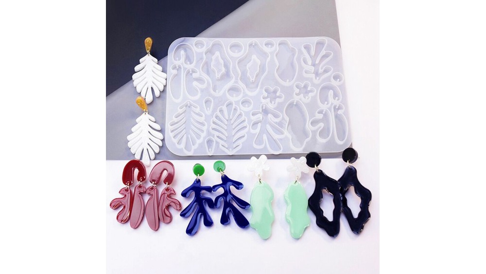 Moules pour pendentifs feuilles en résine UV