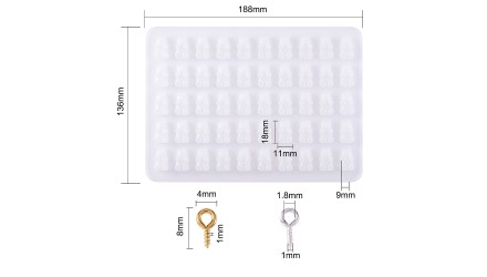 Moule pour pendentif ourson avec attache à visser