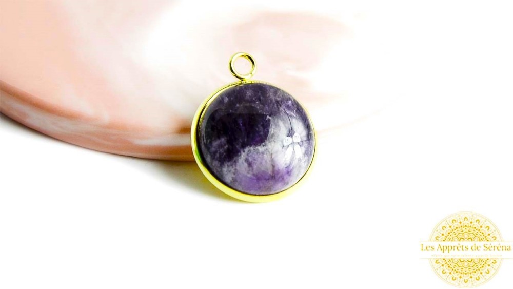 copy of Cabochon 12mm agate indienne naturelle