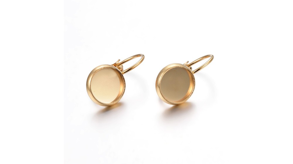 copy of Dormeuses supports cabochons 10mm en acier 304 argent