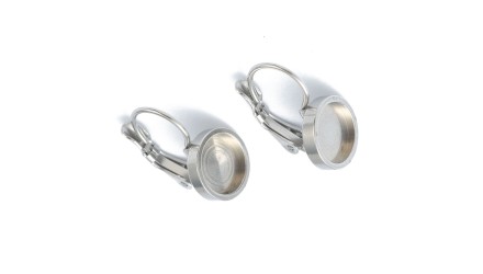 copy of Dormeuses supports cabochons 10mm en acier 304 argent