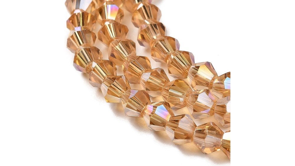 Perels toupies à facettes 3x3.5mm gold
