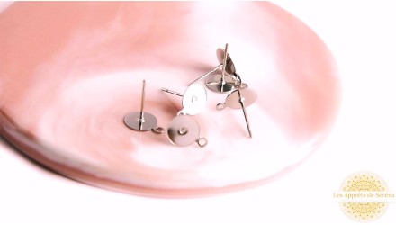 copy of Puces d'oreille en acétate violette x paire