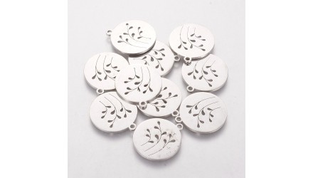 copy of Pendentif feuille en acier inoxydable plaqué or 18k