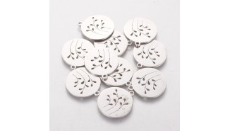 copy of Pendentif feuille en acier inoxydable plaqué or 18k