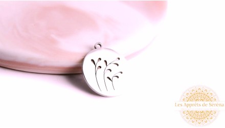 copy of Pendentif feuille en acier inoxydable plaqué or 18k