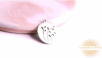 copy of Pendentif feuille en acier inoxydable plaqué or 18k