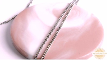 Chaîne acier inoxydable maille gourmette 4x3mm couleur argent