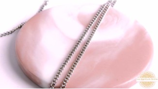 Chaîne acier inoxydable maille gourmette 4x3mm couleur argent